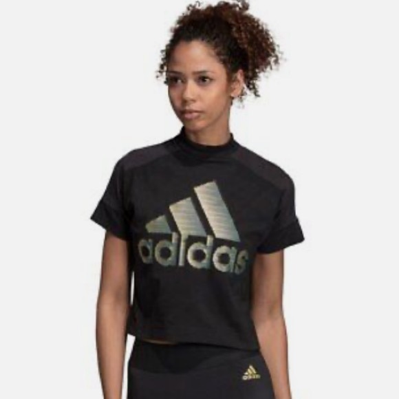 Adidas (Mesh Shoulder) w ID Glam Tee - Picture 1 of 8